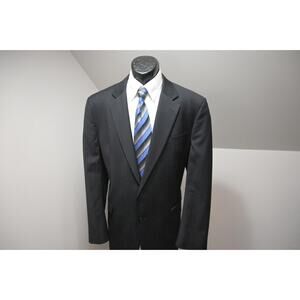 Jos A Bank 100% Wool Striped 2 Piece Suit Pants Jacket Mens Sz 40 x 32 44 L